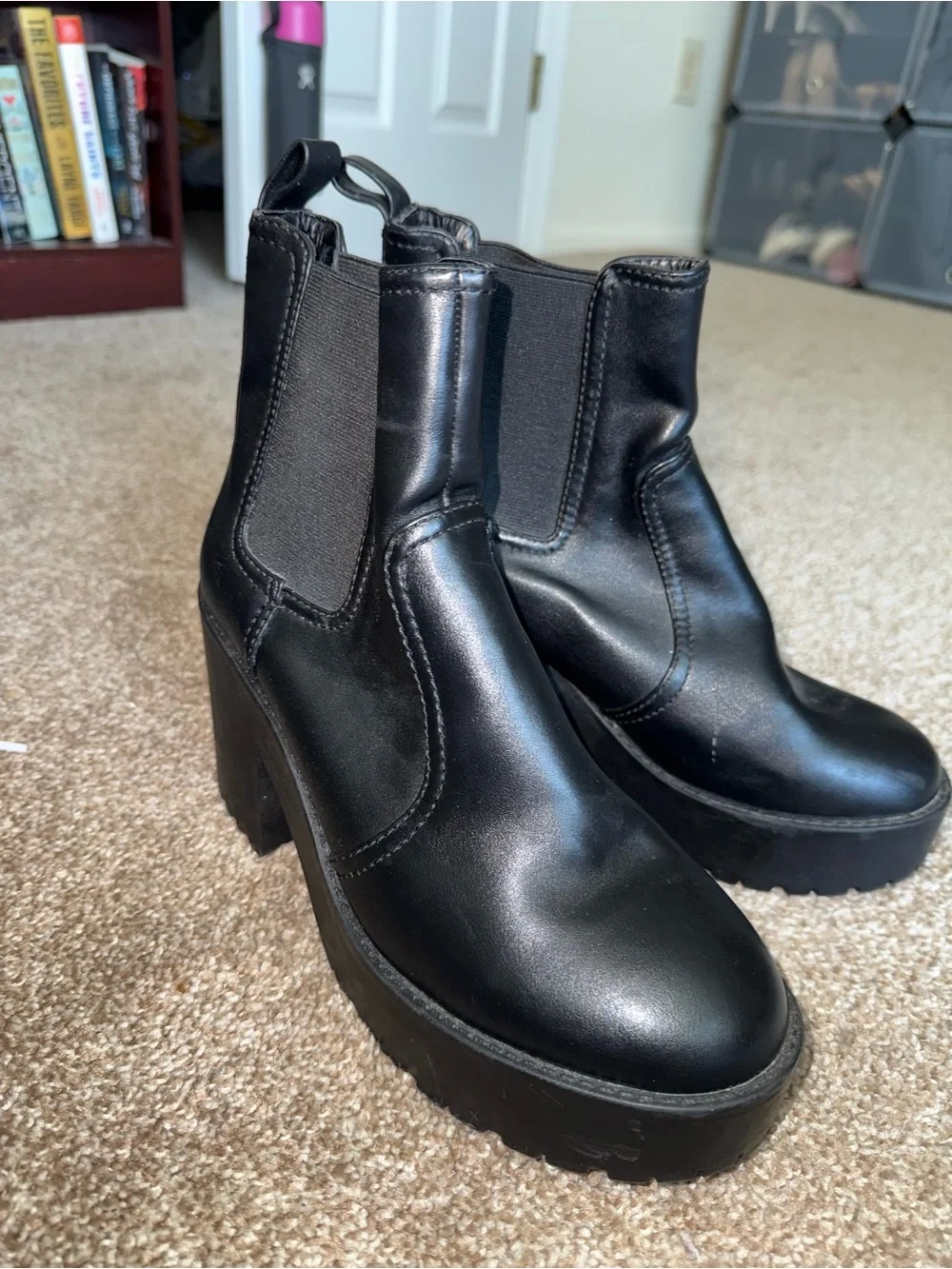 ASOS Black Platform Chelsea Boots